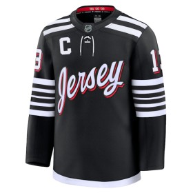 Dresovi New Jersey Devils 2024-25 Fanatics Premium Nico Hischier Treći Crno - Muške